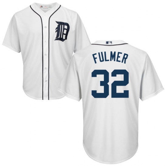 Youth Majestic Detroit Tigers #32 Michael Fulmer Replica White Home Cool Base MLB Jersey - Ujersey
