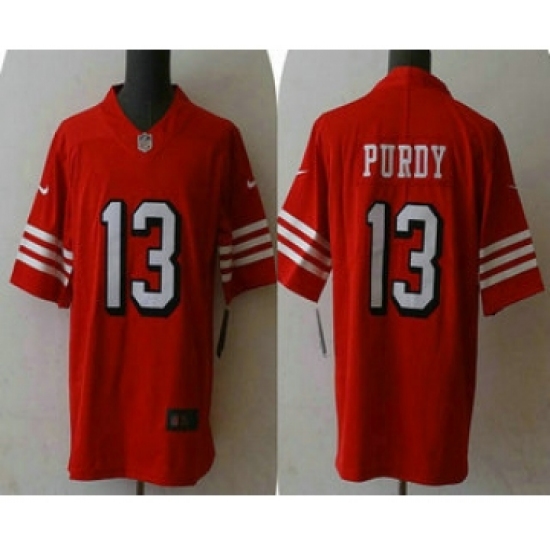 Men's San Francisco 49ers #13 Brock Purdy New Red Vapor Untouchable Limited Stitched Football Jersey - Ujersey