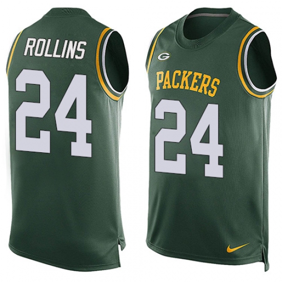 Men's Nike Green Bay Packers #24 Quinten Rollins Limited Green Player Name & Number Tank Top NFL Jersey - Ujersey