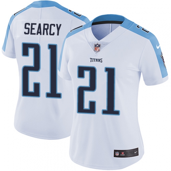 Women's Nike Tennessee Titans #21 Da'Norris Searcy White Vapor Untouchable Limited Player NFL Jersey - Ujersey