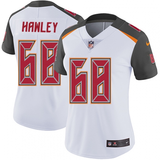 Women's Nike Tampa Bay Buccaneers #68 Joe Hawley Elite White NFL Jersey - Ujersey
