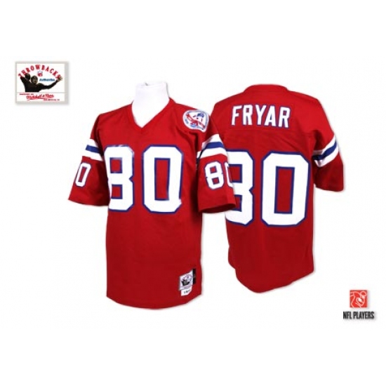 Mitchell and Ness New England Patriots #80 Irving Fryar Red Authentic Throwback NFL Jersey - Ujersey