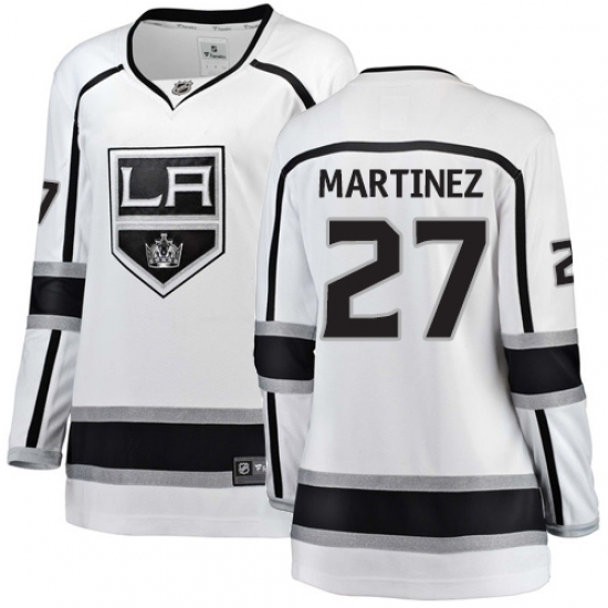 Women's Los Angeles Kings #27 Alec Martinez Authentic White Away Fanatics Branded Breakaway NHL Jersey - Ujersey
