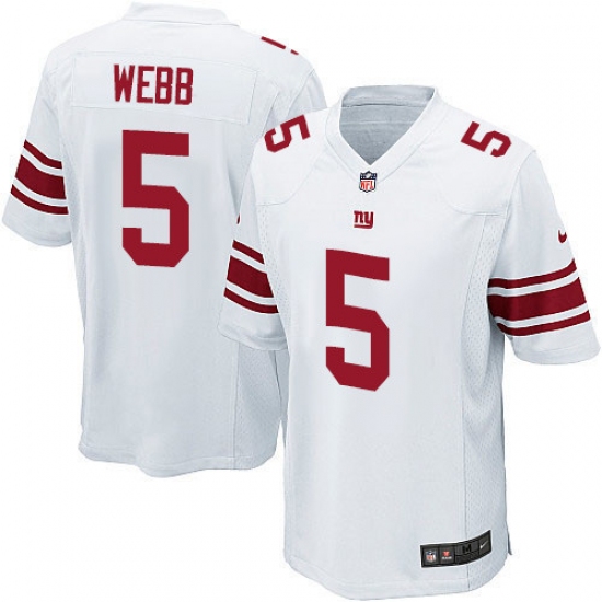 Men's Nike New York Giants #5 Davis Webb Game White NFL Jersey - Ujersey