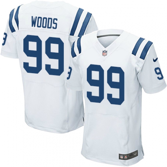 Men's Nike Indianapolis Colts #99 Al Woods Elite White NFL Jersey - Ujersey