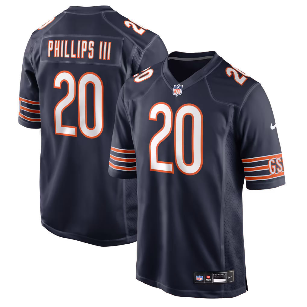 Men's Chicago Bears Clark Phillips III Nike Navy Team Game Jersey - U-jersey