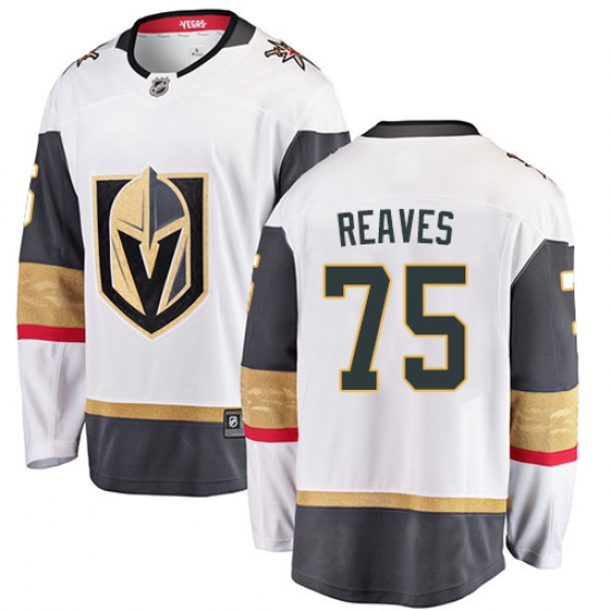 Youth Vegas Golden Knights #75 Ryan Reaves Authentic White Away Fanatics Branded Breakaway NHL Jersey - Ujersey