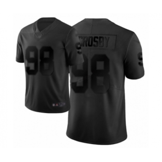 Youth Oakland Raiders #98 Maxx Crosby Limited Black City Edition Football Jersey