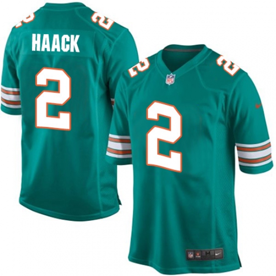Men's Nike Miami Dolphins #2 Matt Haack Game Aqua Green Alternate NFL Jersey - Ujersey
