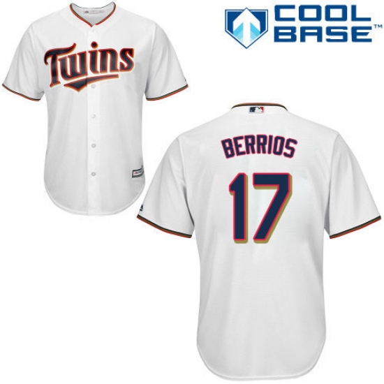 Youth Majestic Minnesota Twins #17 Jose Berrios Authentic White Home Cool Base MLB Jersey - Ujersey