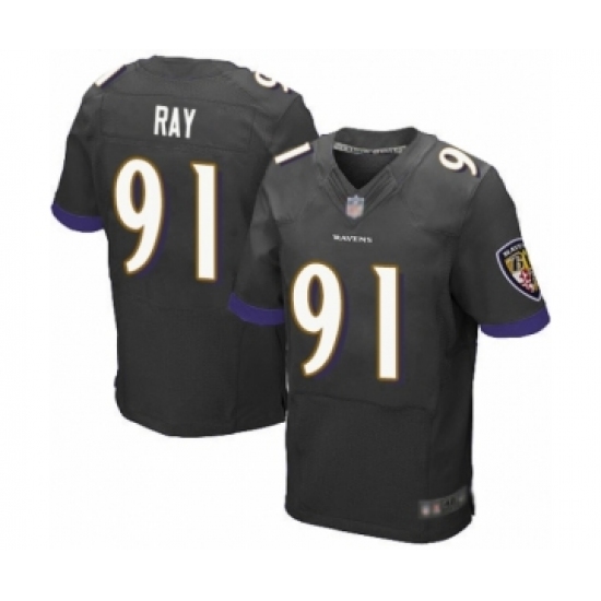 Men's Baltimore Ravens #91 Shane Ray Elite Black Alternate Football Jersey - Ujersey