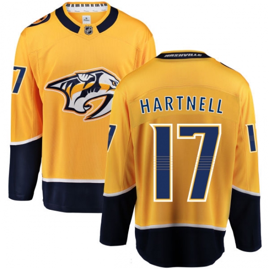 Youth Nashville Predators #17 Scott Hartnell Fanatics Branded Gold Home Breakaway NHL Jersey - Ujersey