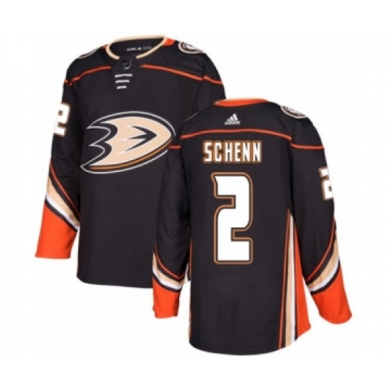 Men's Adidas Anaheim Ducks #2 Luke Schenn Premier Black Home NHL Jersey