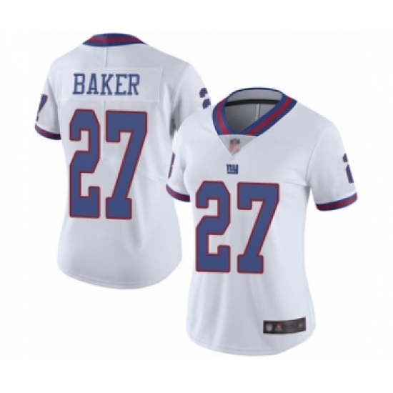 Women's New York Giants #27 Deandre Baker Limited White Rush Vapor Untouchable Football Jersey - Ujersey