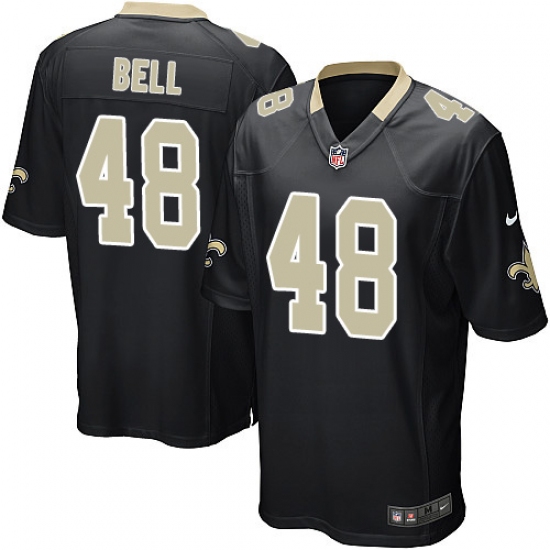 Men's Nike New Orleans Saints #48 Vonn Bell Game Black Team Color NFL Jersey - Ujersey