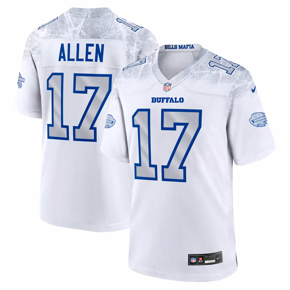 Men's Buffalo Bills Josh Allen Nike White Rivalries Collection Game Jersey - U-jersey
