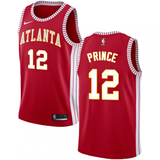 Men's Nike Atlanta Hawks #12 Taurean Prince Swingman Red NBA Jersey Statement Edition - Ujersey