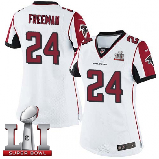 Women's Nike Atlanta Falcons #24 Devonta Freeman White Super Bowl LI 51 Vapor Untouchable Limited Player NFL Jersey - Ujersey