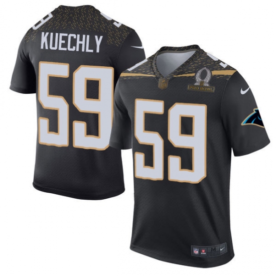 Men's Nike Carolina Panthers #59 Luke Kuechly Elite Black Team Irvin 2016 Pro Bowl NFL Jersey - Ujersey