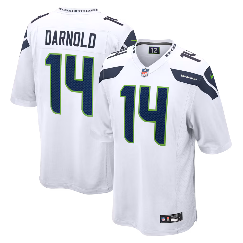 Men's Seattle Seahawks Sam Darnold Nike White Game Jersey - Ujersey Shop