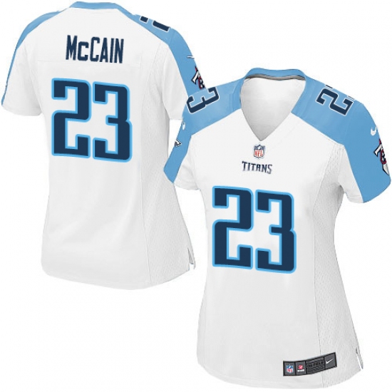 Women's Nike Tennessee Titans #23 Brice McCain Game White NFL Jersey - Ujersey