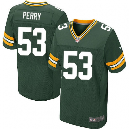 Men's Nike Green Bay Packers #53 Nick Perry Elite Green Team Color NFL Jersey - Ujersey