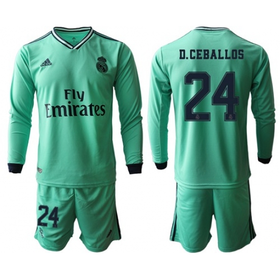 Real Madrid #24 D.Ceballos Third Long Sleeves Soccer Club Jersey