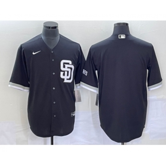 Men's San Diego Padres Blank Black Cool Base Stitched Baseball Jersey - Ujersey