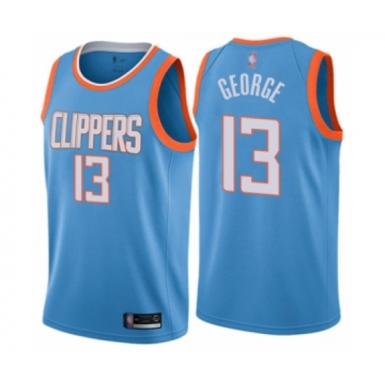 Women's Los Angeles Clippers #13 Paul George Swingman Blue Basketball Jersey - City Edition