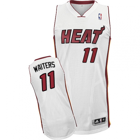 Men's Adidas Miami Heat #11 Dion Waiters Authentic White Home NBA Jersey - Ujersey