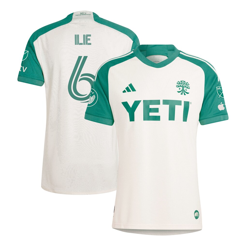Men's Austin FC Ilie Sanchez adidas Tan 2024 The Armadillo Kit Authentic Player Jersey - Ujersey