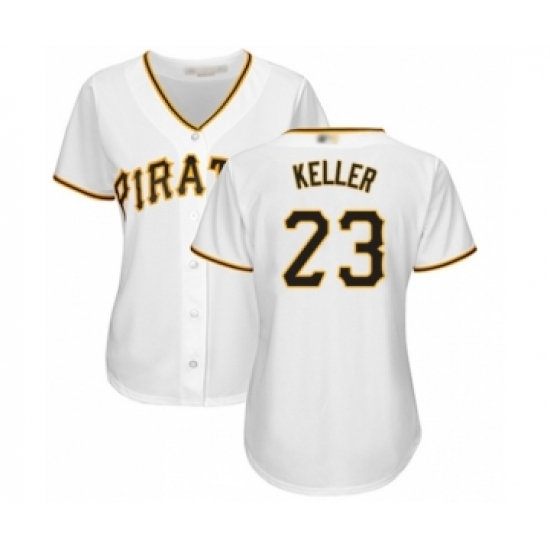 Women's Pittsburgh Pirates #23 Mitch Keller Authentic White Home Cool Base Baseball Player Jersey - Ujersey