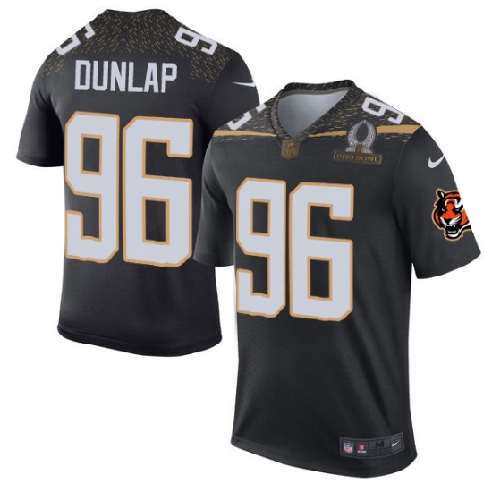 Men's Nike Cincinnati Bengals #96 Carlos Dunlap Elite Black Team Irvin 2016 Pro Bowl NFL Jersey - Ujersey