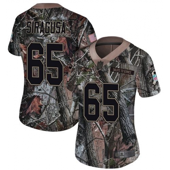 Women's Nike Baltimore Ravens #65 Nico Siragusa Limited Camo Salute to Service NFL Jersey - Ujersey