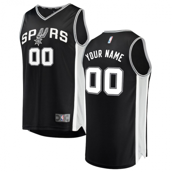 Men's San Antonio Spurs Fanatics Branded Black Fast Break Custom Replica Jersey - Icon Edition - Ujersey
