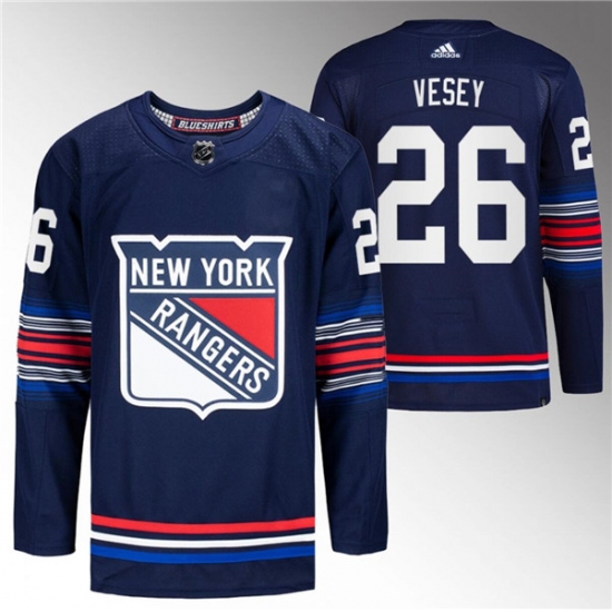 Men's New York Rangers #26 Jimmy Vesey Navy Stitched Jersey - Ujersey