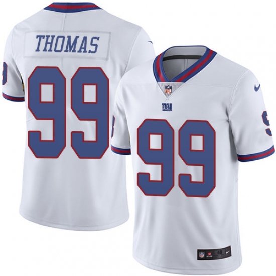 Men's Nike New York Giants #99 Robert Thomas Elite White Rush Vapor Untouchable NFL Jersey - Ujersey