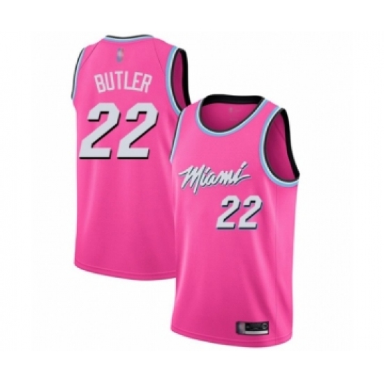 Youth Miami Heat #22 Jimmy Butler Pink Swingman Jersey - Earned Edition - Ujersey
