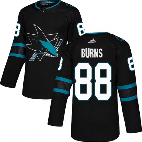 Youth Adidas San Jose Sharks #88 Brent Burns Premier Black Alternate NHL Jersey - Ujersey