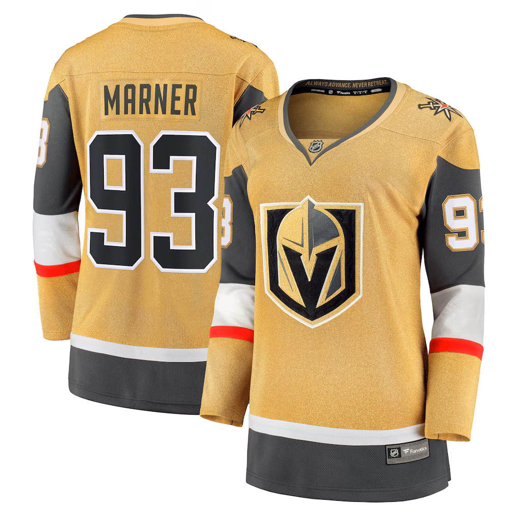 Women's Vegas Golden Knights Mitch Marner Fanatics Gold Home Breakaway Jersey - ujerseystore