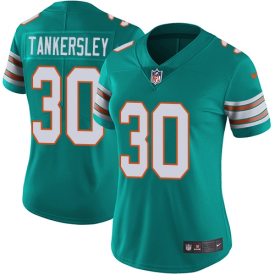 Women's Nike Miami Dolphins #30 Cordrea Tankersley Elite Aqua Green Alternate NFL Jersey - Ujersey