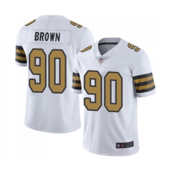 Youth New Orleans Saints #90 Malcom Brown Limited White Rush Vapor Untouchable Football Jersey - Ujersey