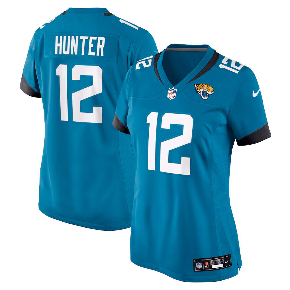 Women's Jacksonville Jaguars Travis Hunter Nike Teal Team Game Jersey