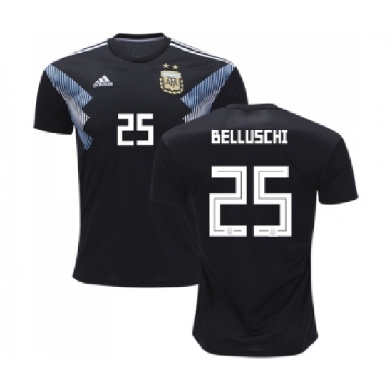 Argentina #25 Belluschi Away Kid Soccer Country Jersey