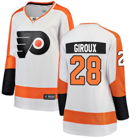 Women's Philadelphia Flyers #28 Claude Giroux Fanatics Branded White Away Breakaway NHL Jersey - Ujersey