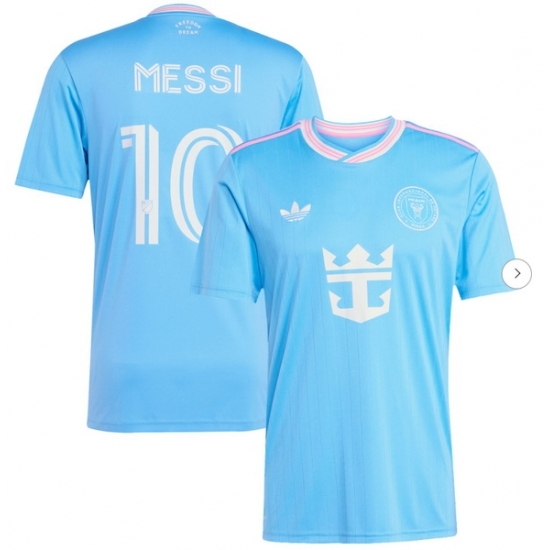 Men's Inter Miami CF Lionel Messi adidas Originals Blue 2025 Third Replica Player Jersey - Ujersey