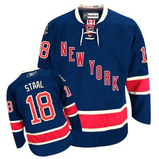 Women's Reebok New York Rangers #18 Marc Staal Authentic Navy Blue Third NHL Jersey - Ujersey
