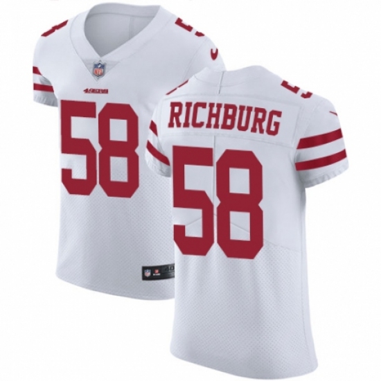 Men's Nike San Francisco 49ers #58 Weston Richburg White Vapor Untouchable Elite Player NFL Jersey - Ujersey