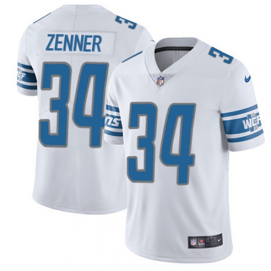 Youth Nike Detroit Lions #34 Zach Zenner Limited White Vapor Untouchable NFL Jersey - Ujersey