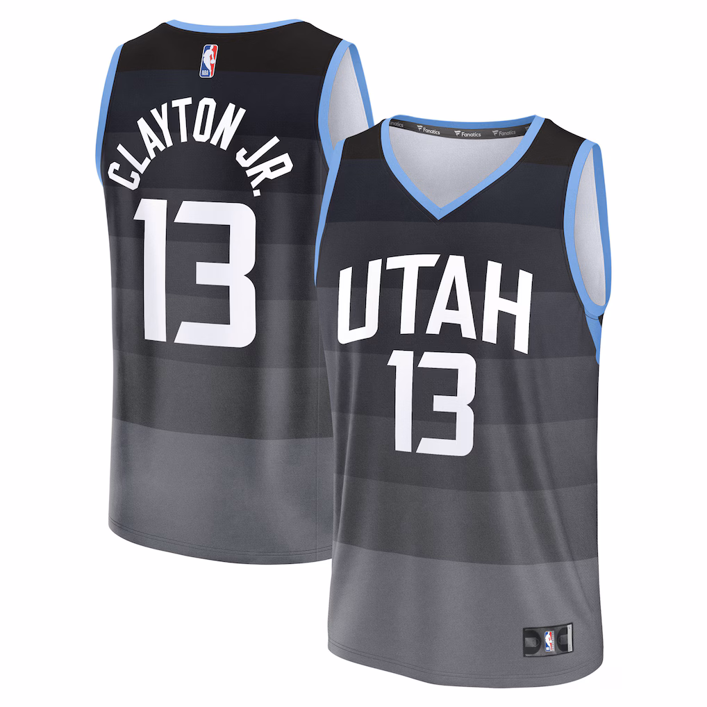 Youth Utah Jazz Walter Clayton Jr. Fanatics Black 2025/26 City Edition Fastbreak Jersey - ujerseystore